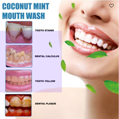 Coconut Mint Mouthwash for Fresh Breath and Whiter Teeth